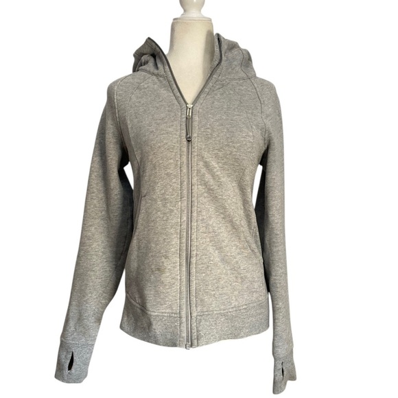 Lululemon Scuba IV Hoodie Jacket Full Zip Heavyweight Sweatshirt Grey Women’s - Picture 2 of 9